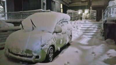 車種が分からないくらい積もった。