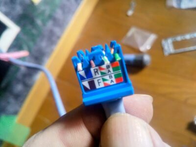 2階スタジオ部屋のジャック成端